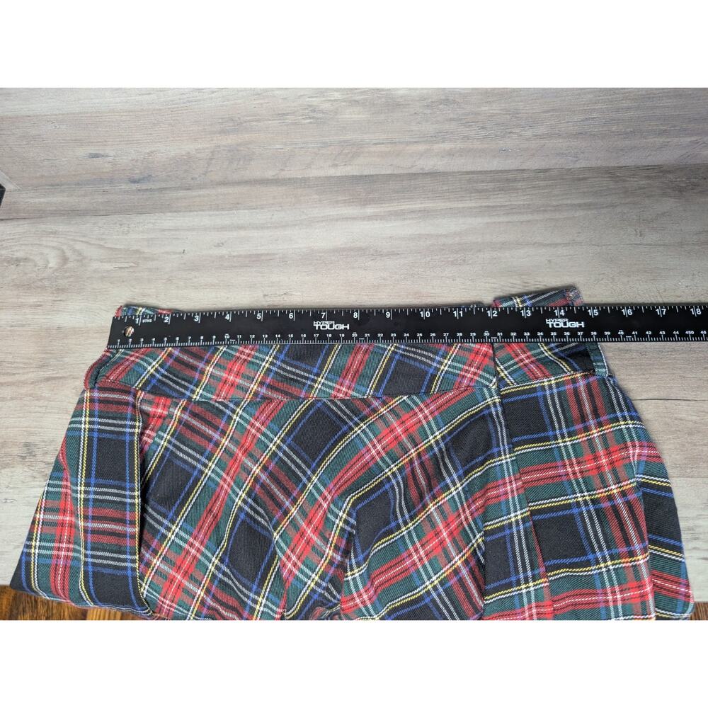 Mod X Plaid Maxi Skirt Grunge Academia Y2K Tartan Belted Size Medium - Picture 5 of 7